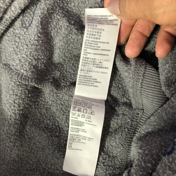 Hollister Surf Club VTG Y2K Hoodie Sweatshirt Unisex M Full Zip Grey Spellout - Picture 7 of 9